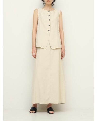 【CHIGNON 2026 SS COLLECTION】麻ミックスジレTOPS - Champdelarose