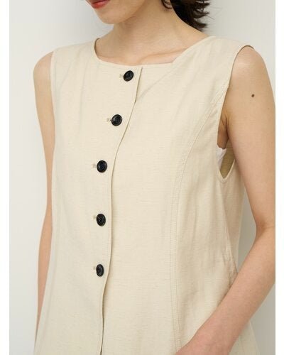 【CHIGNON 2026 SS COLLECTION】麻ミックスジレTOPS - Champdelarose