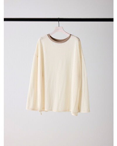 追加生産【CHIGNON 2026 SS】シアーボーダーロンTEE - Champdelarose