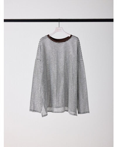 追加生産【CHIGNON 2026 SS】シアーボーダーロンTEE - Champdelarose