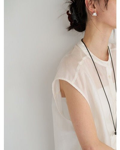 【CHIGNON 2026 SUMMER COLECTION】トライアングルカーブラップピアス - Champdelarose