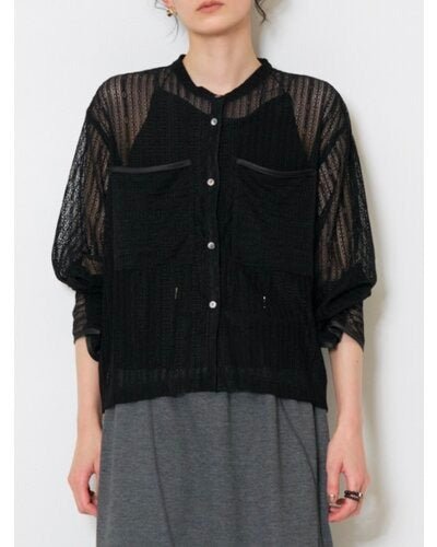 【CHIGNON 2026 SUMMER COLECTION】ストレッチレースシャツカーデ - Champdelarose