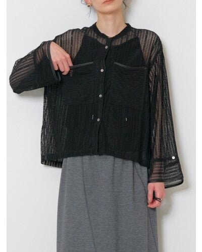 【CHIGNON 2026 SUMMER COLECTION】ストレッチレースシャツカーデ - Champdelarose