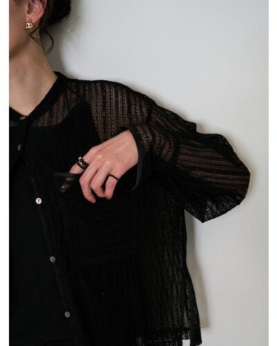 【CHIGNON 2026 SUMMER COLECTION】トライアングルカーブラップピアス - Champdelarose