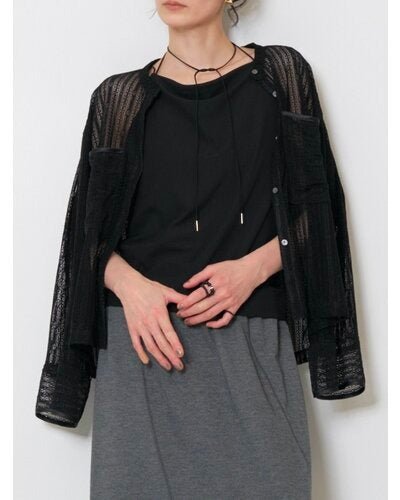 【CHIGNON 2026 SUMMER COLECTION】ストレッチレースシャツカーデ - Champdelarose