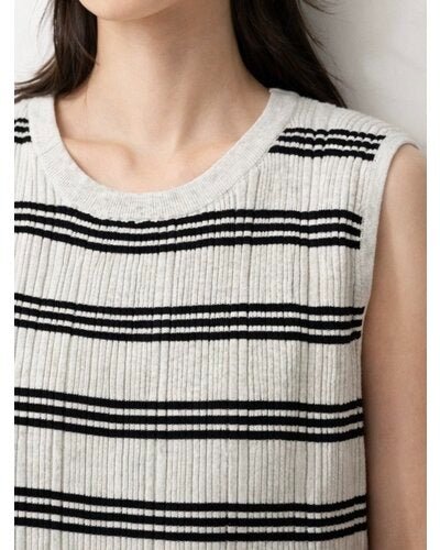 【CHIGNON 2026 SUMMER COLECTION】ランダムリブニットタンク - Champdelarose