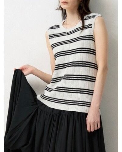 【CHIGNON 2026 SUMMER COLECTION】ランダムリブニットタンク - Champdelarose