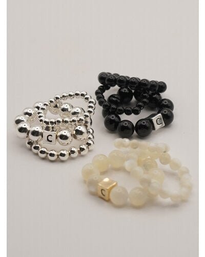 【CHIGNON 2026 SUMMER COLECTION】丸玉リング3レイヤーセット - Champdelarose