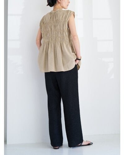 【CHIGNON 2026 SUMMER COLECTION】CHECKシャーリングフレンチBL - Champdelarose