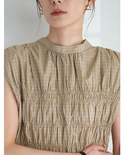 【CHIGNON 2026 SUMMER COLECTION】CHECKシャーリングフレンチBL - Champdelarose