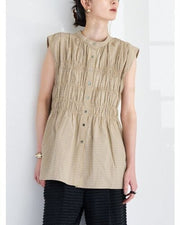【CHIGNON 2026 SUMMER COLECTION】CHECKシャーリングフレンチBL - Champdelarose