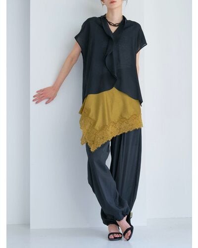 【CHIGNON 2026 SUMMER COLECTION】フロントカーブヘムシャツPO - Champdelarose