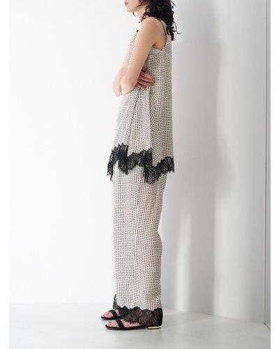 【CHIGNON 2026 SUMMER COLECTION】レーストリムドットタンクTOP - Champdelarose