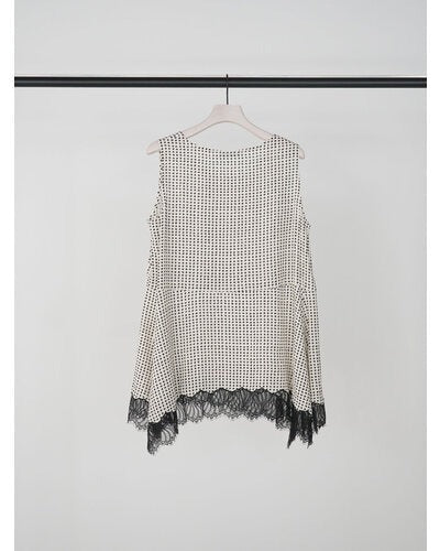 【CHIGNON 2026 SUMMER COLECTION】レーストリムドットタンクTOP - Champdelarose