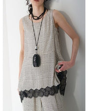 【CHIGNON 2026 SUMMER COLECTION】レーストリムドットタンクTOP - Champdelarose