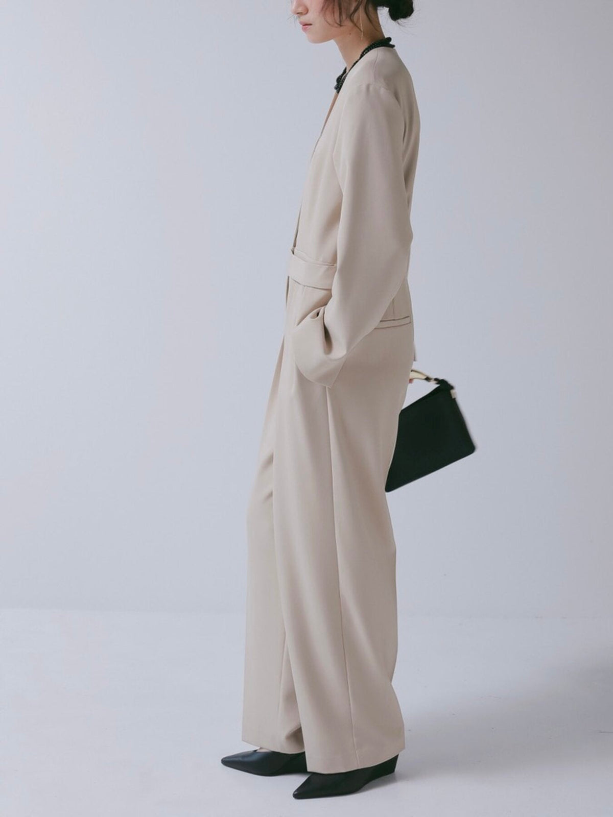 【CHIGNON 2027 PRE-SPRING】ノーカラーコンビネゾン - 12月下旬頃発送 - Champdelarose