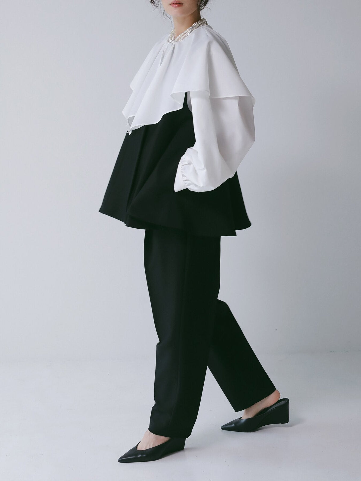 【CHIGNON 2027 PRE-SPRING】ソフトツイルフレアフォルムジレ - 12月下旬頃発送 - Champdelarose