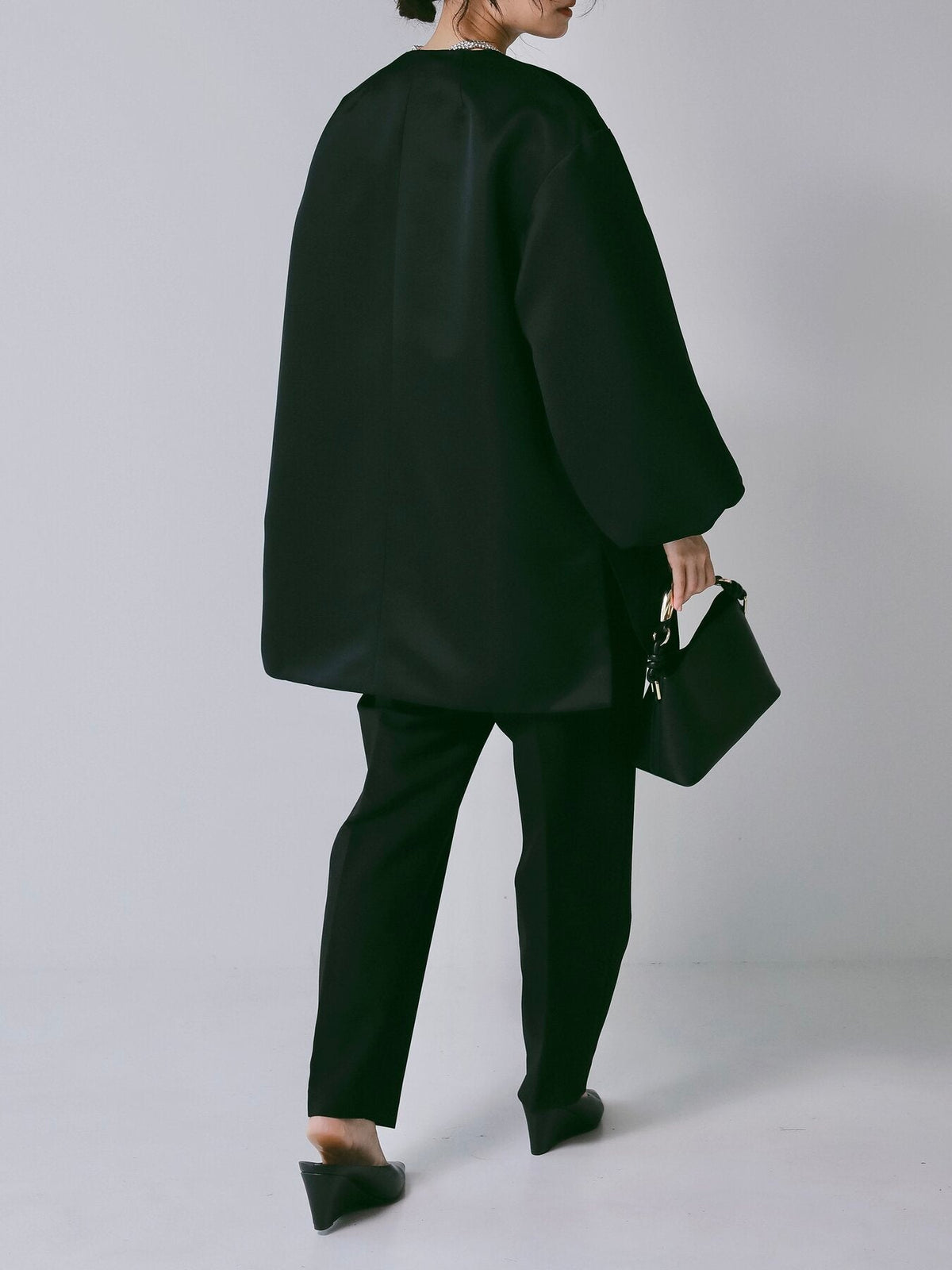 【CHIGNON 2027 PRE-SPRING】フォルムスリーブノーカラーコート - 12月下旬頃発送 - Champdelarose