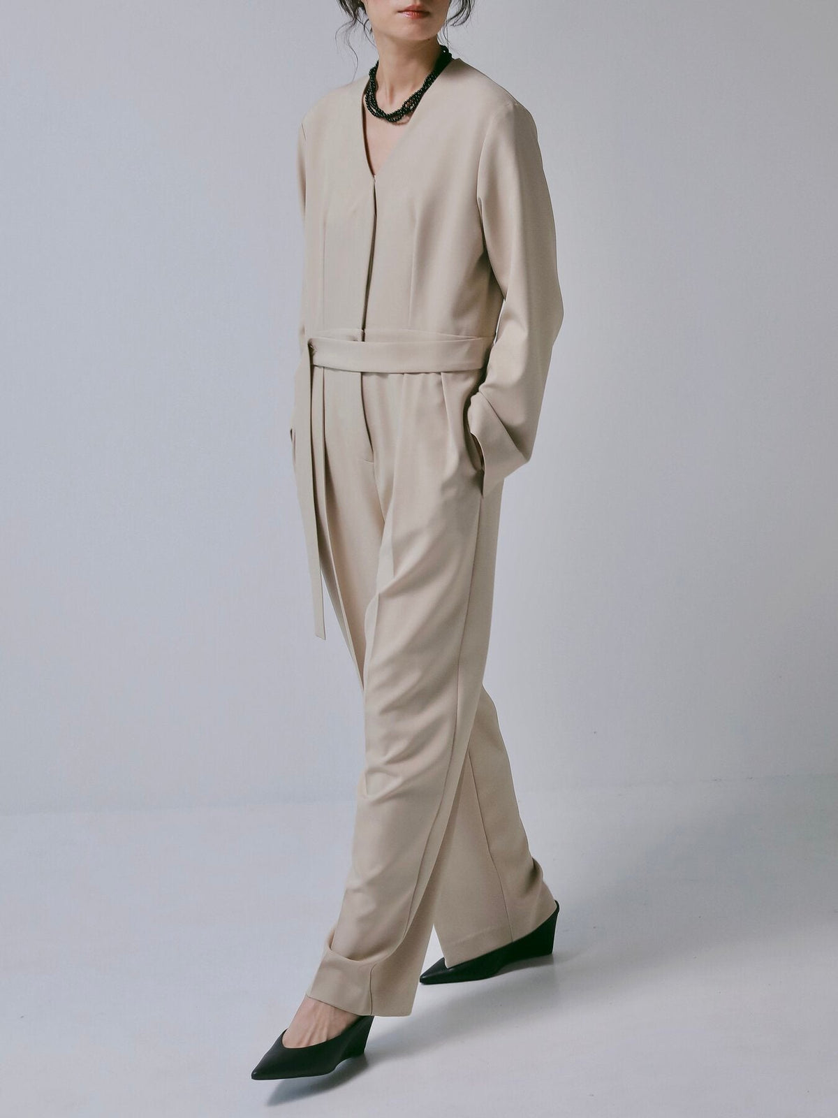 【CHIGNON 2027 PRE-SPRING】ノーカラーコンビネゾン - 12月下旬頃発送 - Champdelarose