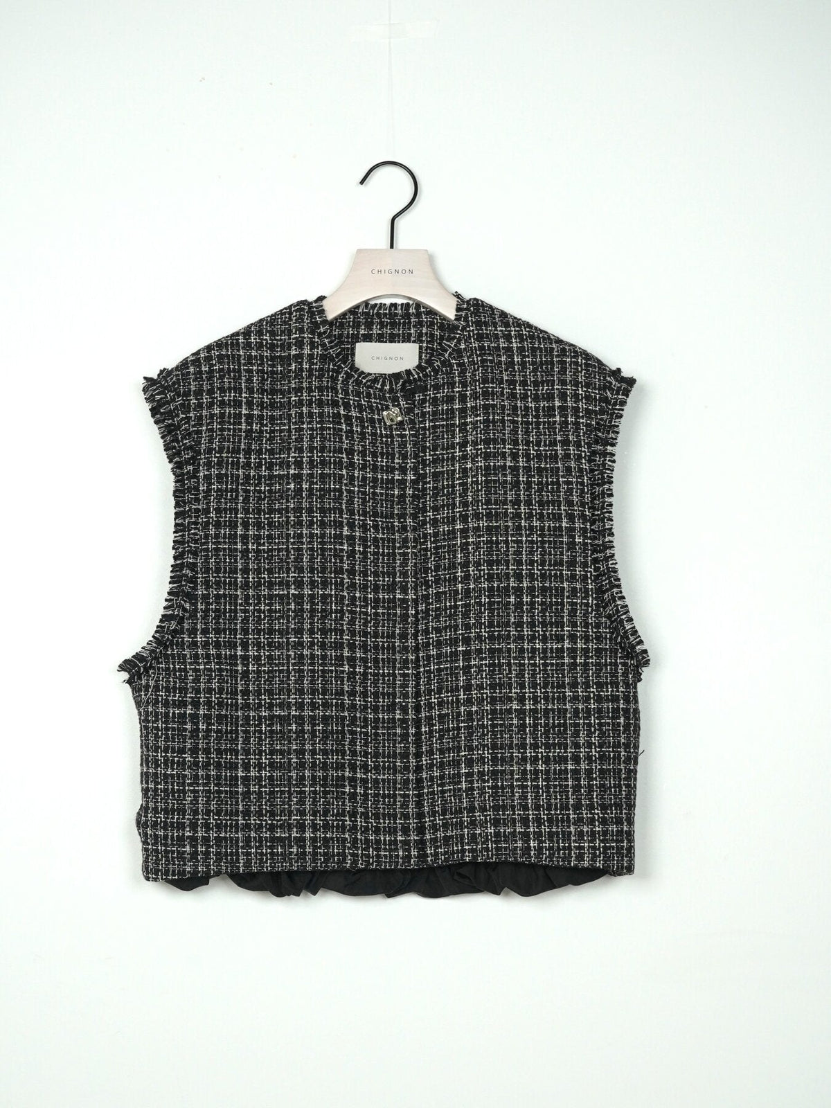 【CHIGNON 2027 PRE-SPRING】ミニマルツィードドッキングジレ - 12月下旬頃発送 - Champdelarose
