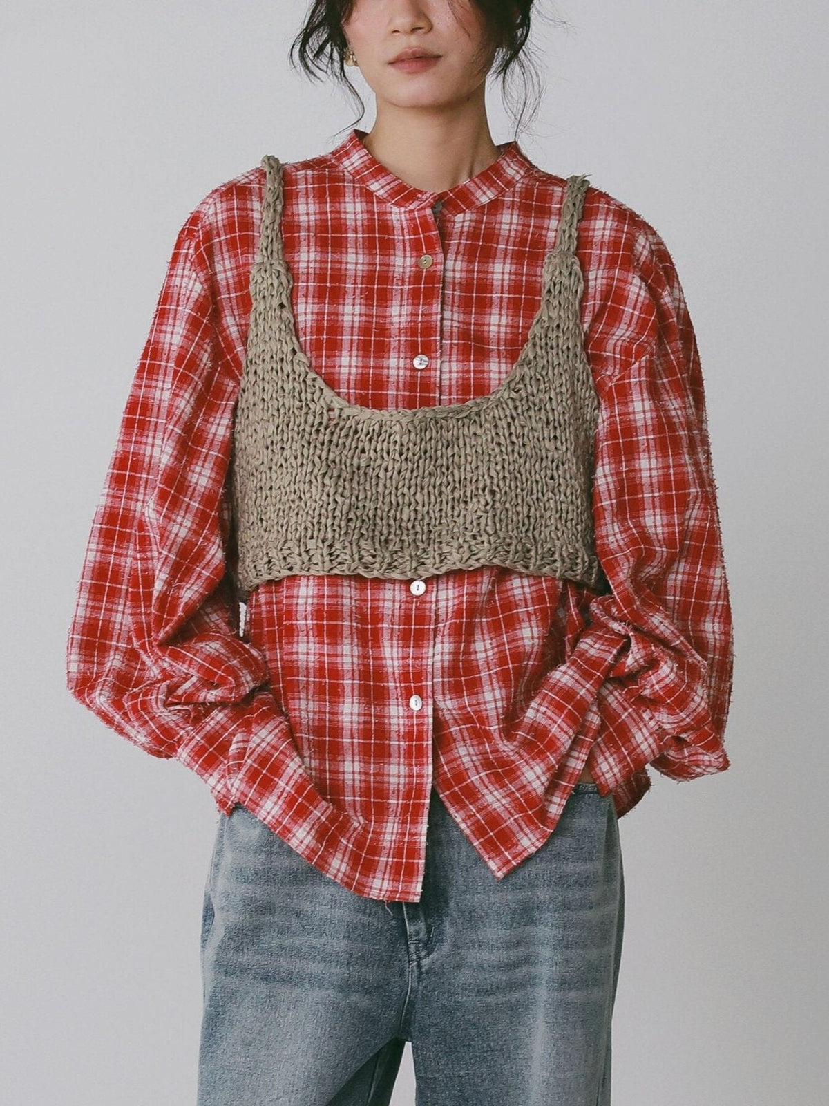 【CHIGNON 2027 PRE-SPRING】ハンドニットミニビスチェ - 12月中旬頃発送 - Champdelarose