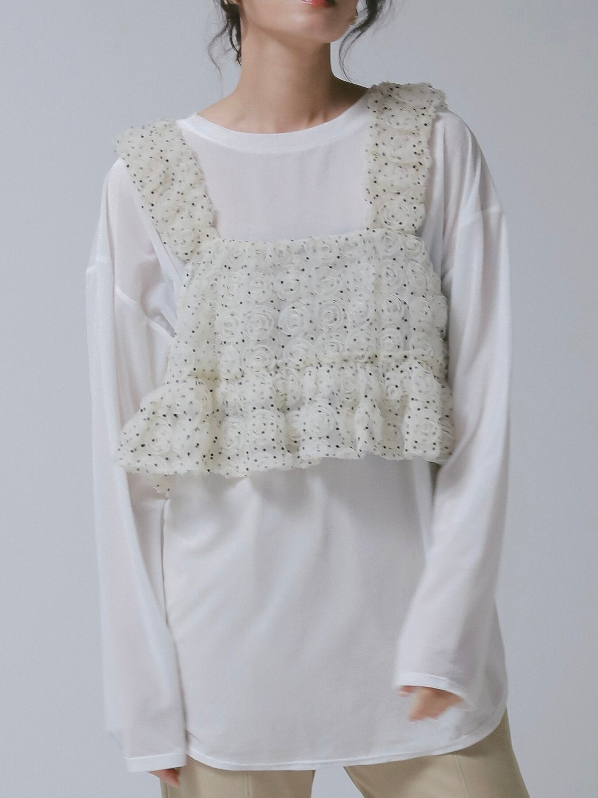 【CHIGNON 2027 PRE-SPRING】ロゼットドットチュールビスチェ - 12月中旬頃発送 - Champdelarose