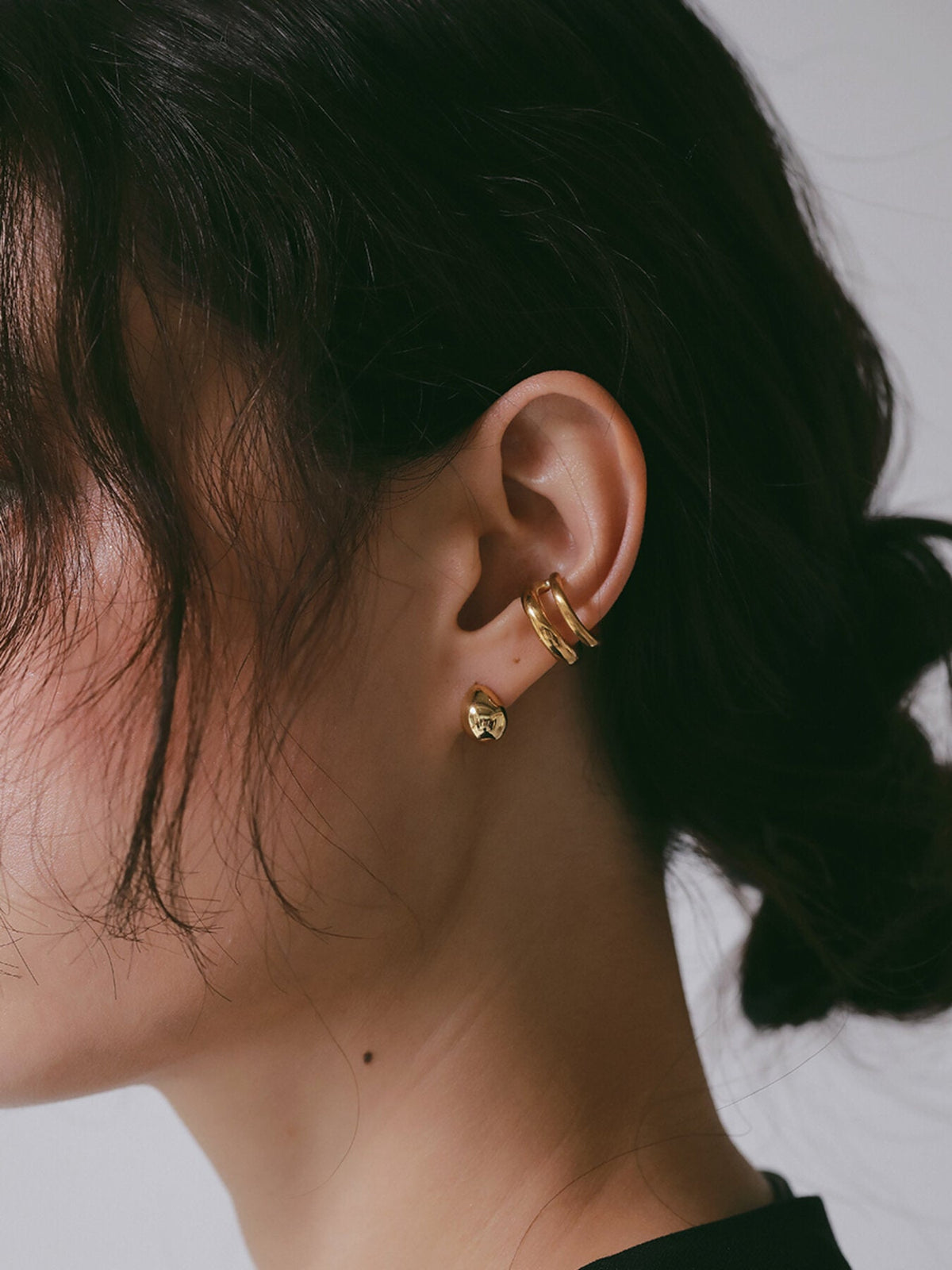 【CHIGNON 2027 PRE-SPRING】ステンレスピアス&イヤカフセット - 12月下旬頃発送 - Champdelarose