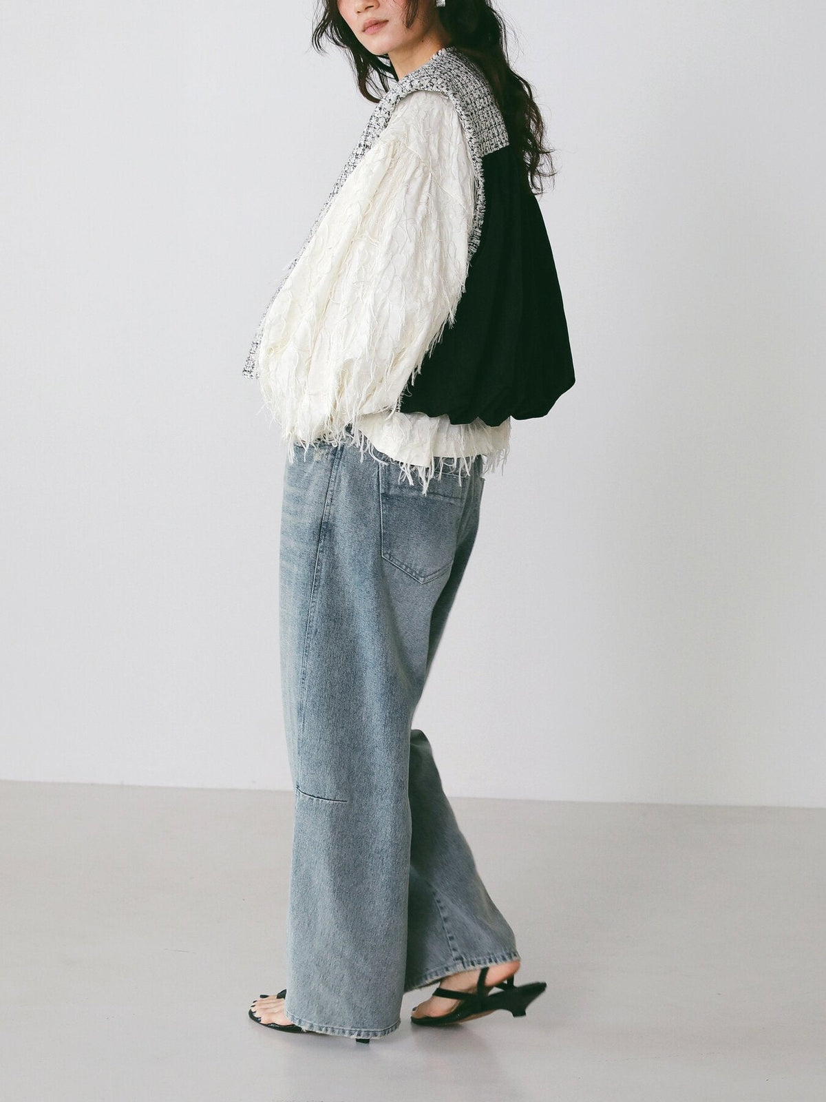 【CHIGNON 2027 PRE-SPRING】ミニマルツィードドッキングジレ - 12月下旬頃発送 - Champdelarose