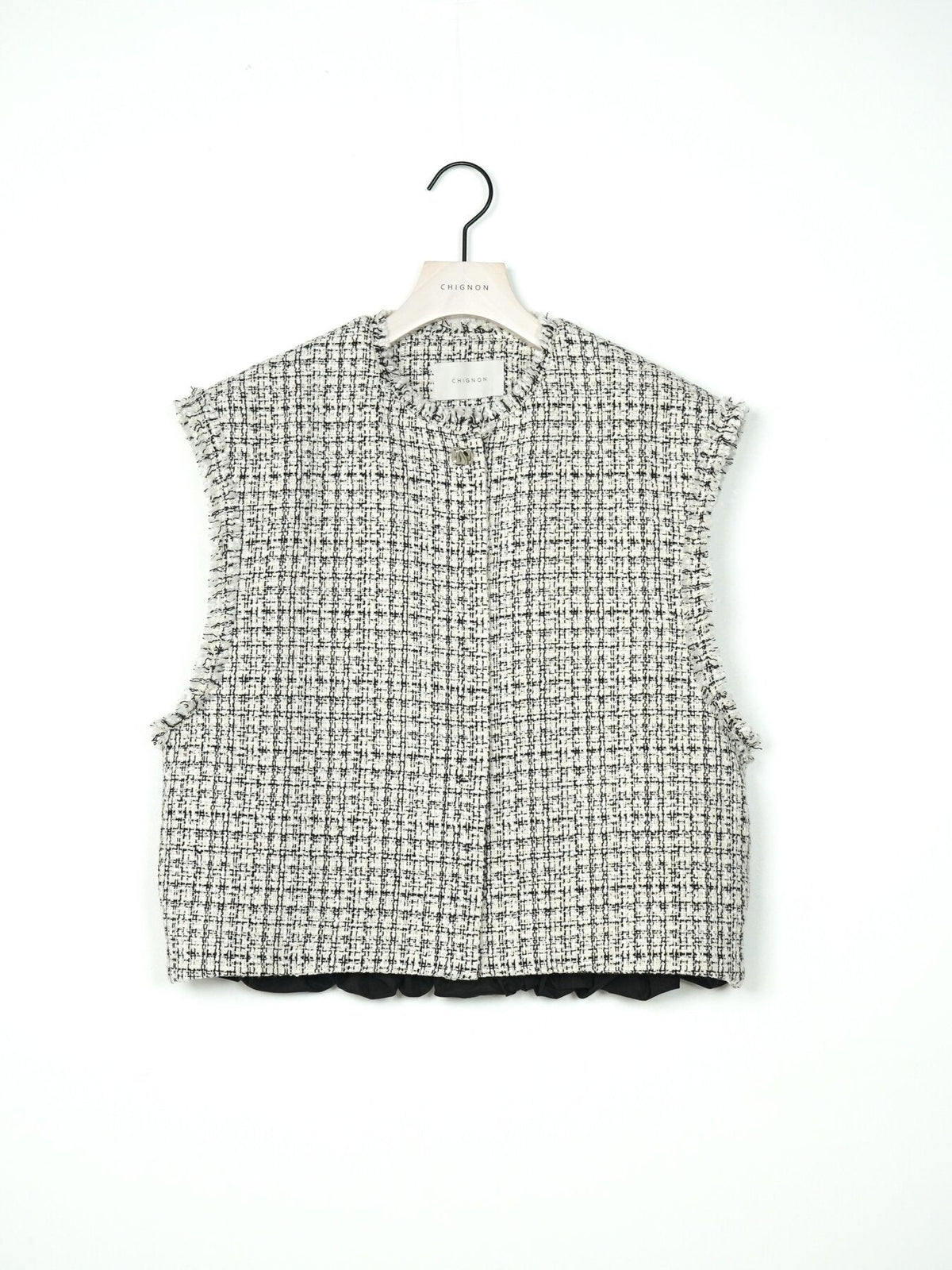 【CHIGNON 2027 PRE-SPRING】ミニマルツィードドッキングジレ - 12月下旬頃発送 - Champdelarose