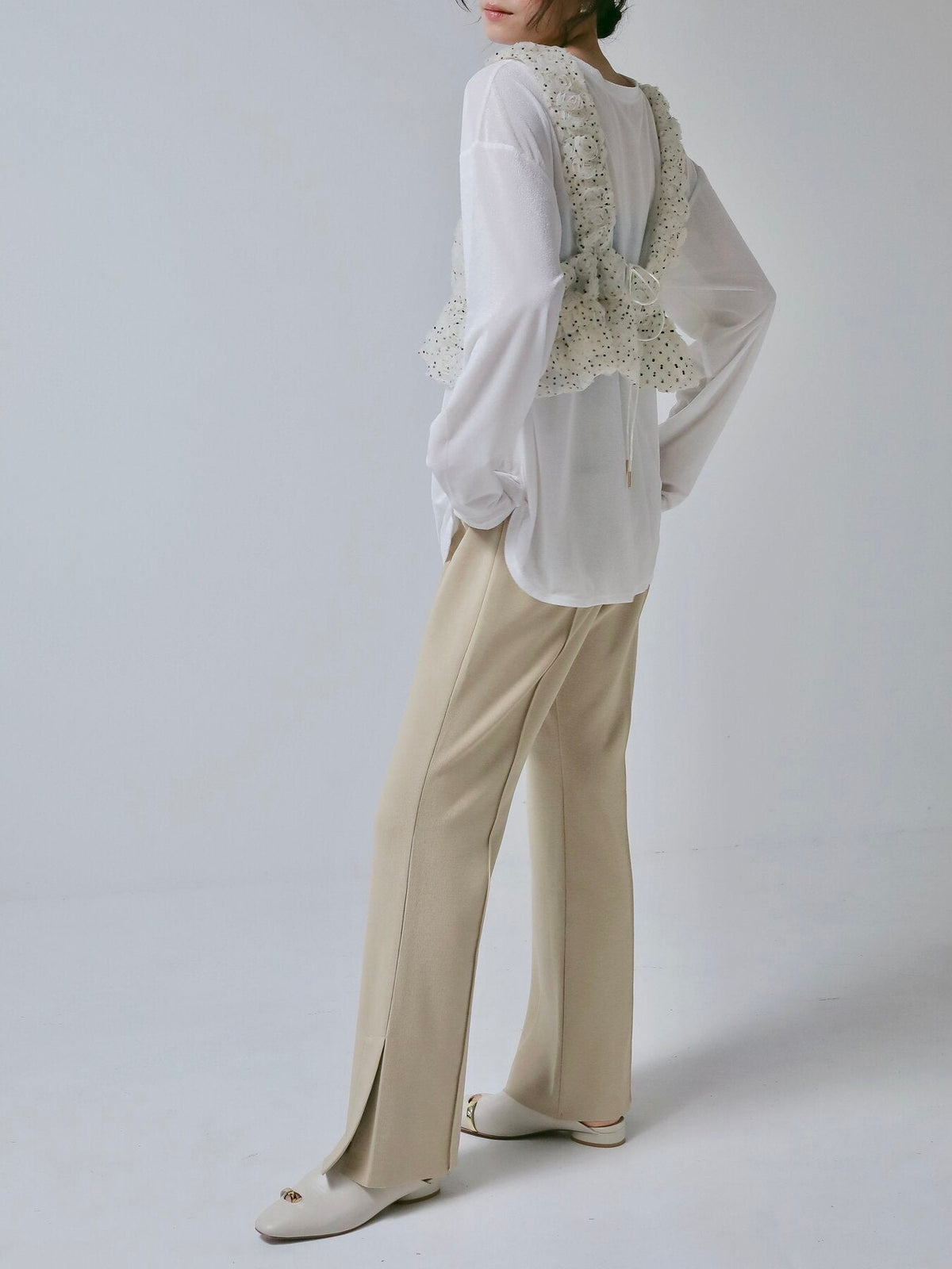 【CHIGNON 2027 PRE-SPRING】ロゼットドットチュールビスチェ - 12月中旬頃発送 - Champdelarose