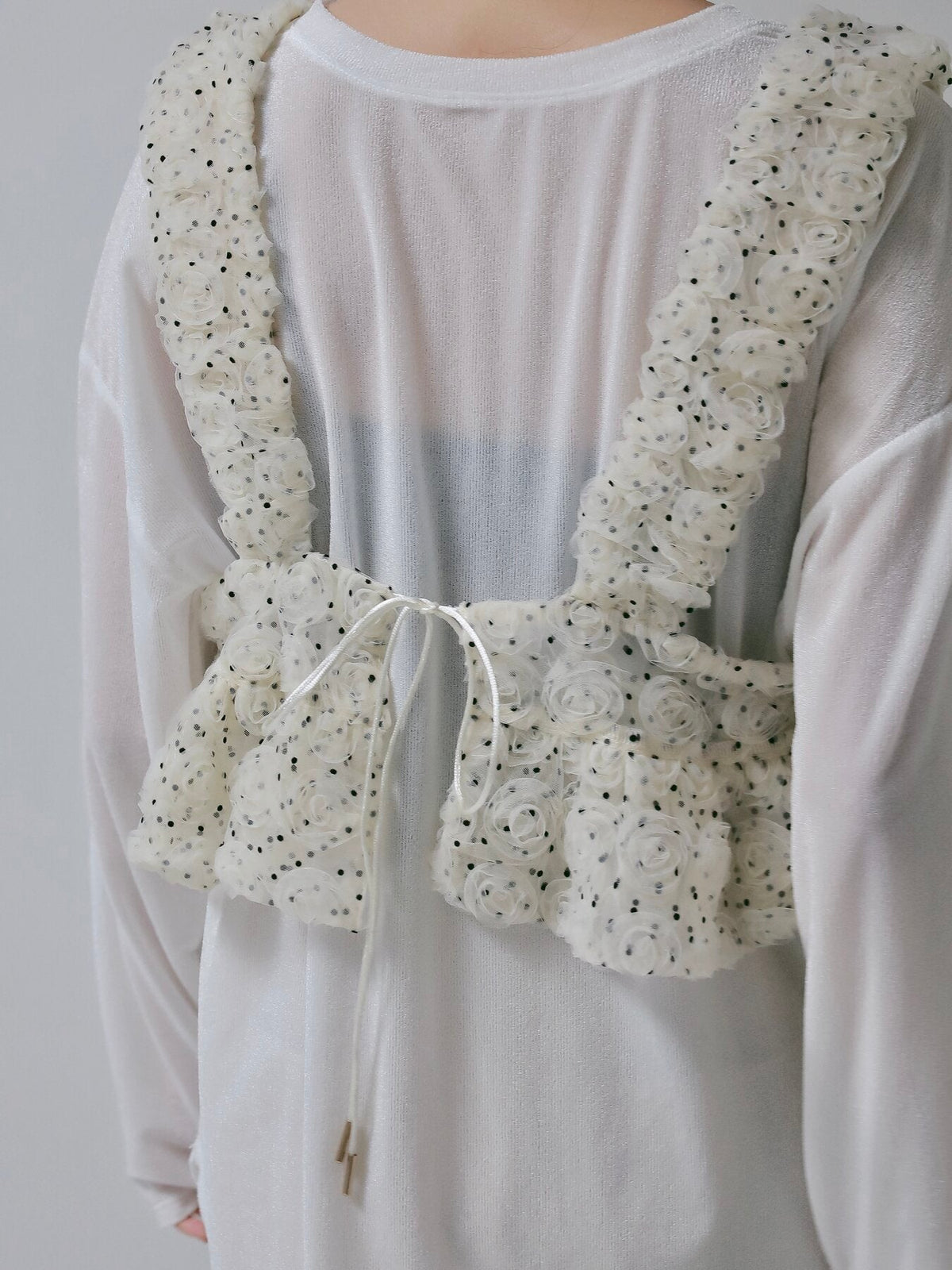 【CHIGNON 2027 PRE-SPRING】ロゼットドットチュールビスチェ - 12月中旬頃発送 - Champdelarose