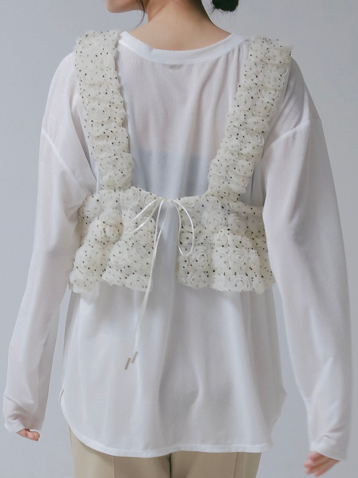 【CHIGNON 2027 PRE-SPRING】ロゼットドットチュールビスチェ - 12月中旬頃発送 - Champdelarose