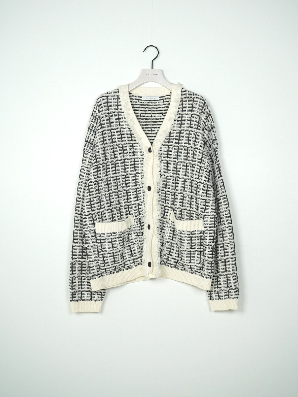 【CHIGNON 2027 PRE-SPRING】チェックツイードニットCD - 12月中旬頃発送 - Champdelarose