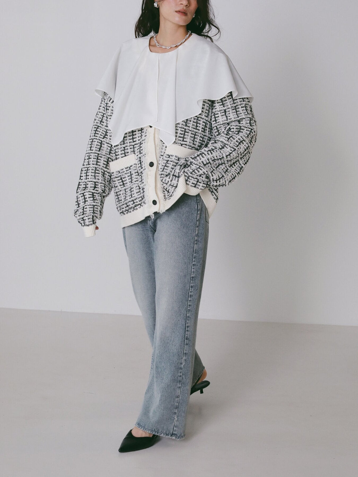 【CHIGNON 2027 PRE-SPRING】チェックツイードニットCD - 12月中旬頃発送 - Champdelarose