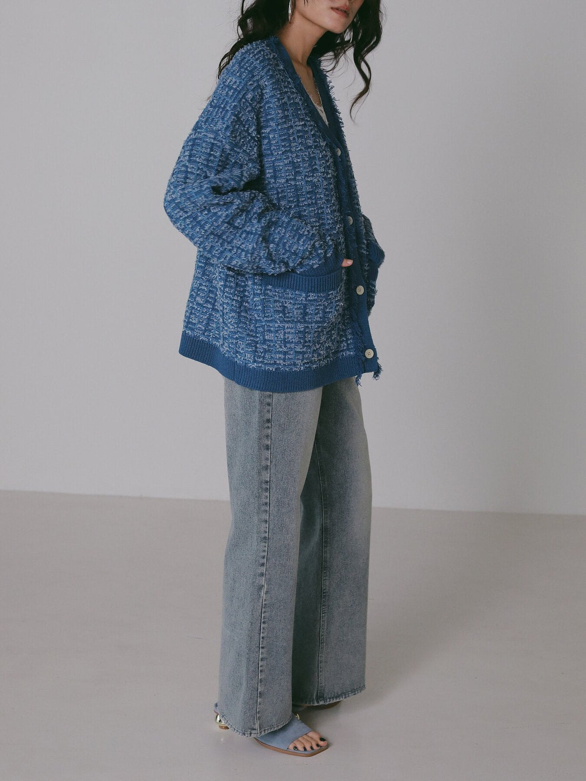 【CHIGNON 2027 PRE-SPRING】チェックツイードニットCD - 12月中旬頃発送 - Champdelarose
