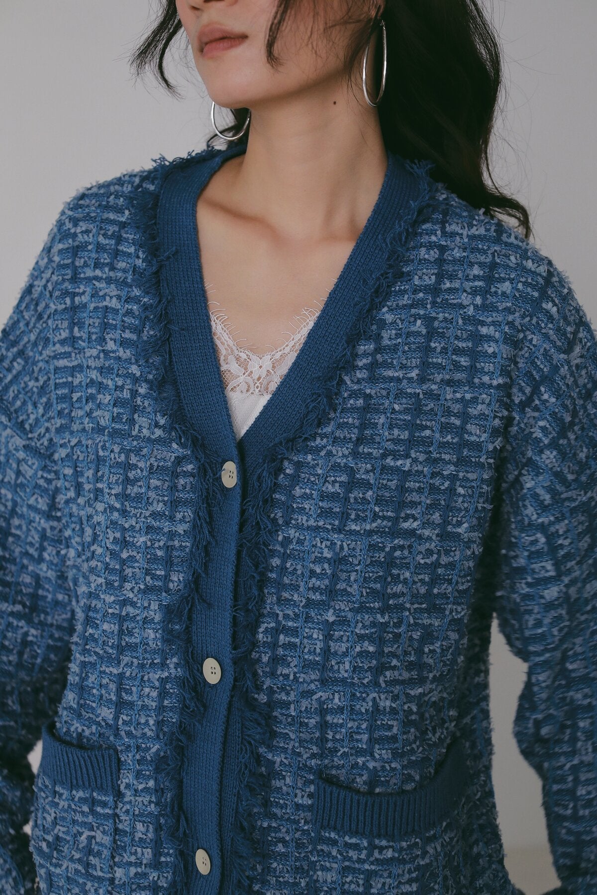 【CHIGNON 2027 PRE-SPRING】チェックツイードニットCD - 12月中旬頃発送 - Champdelarose