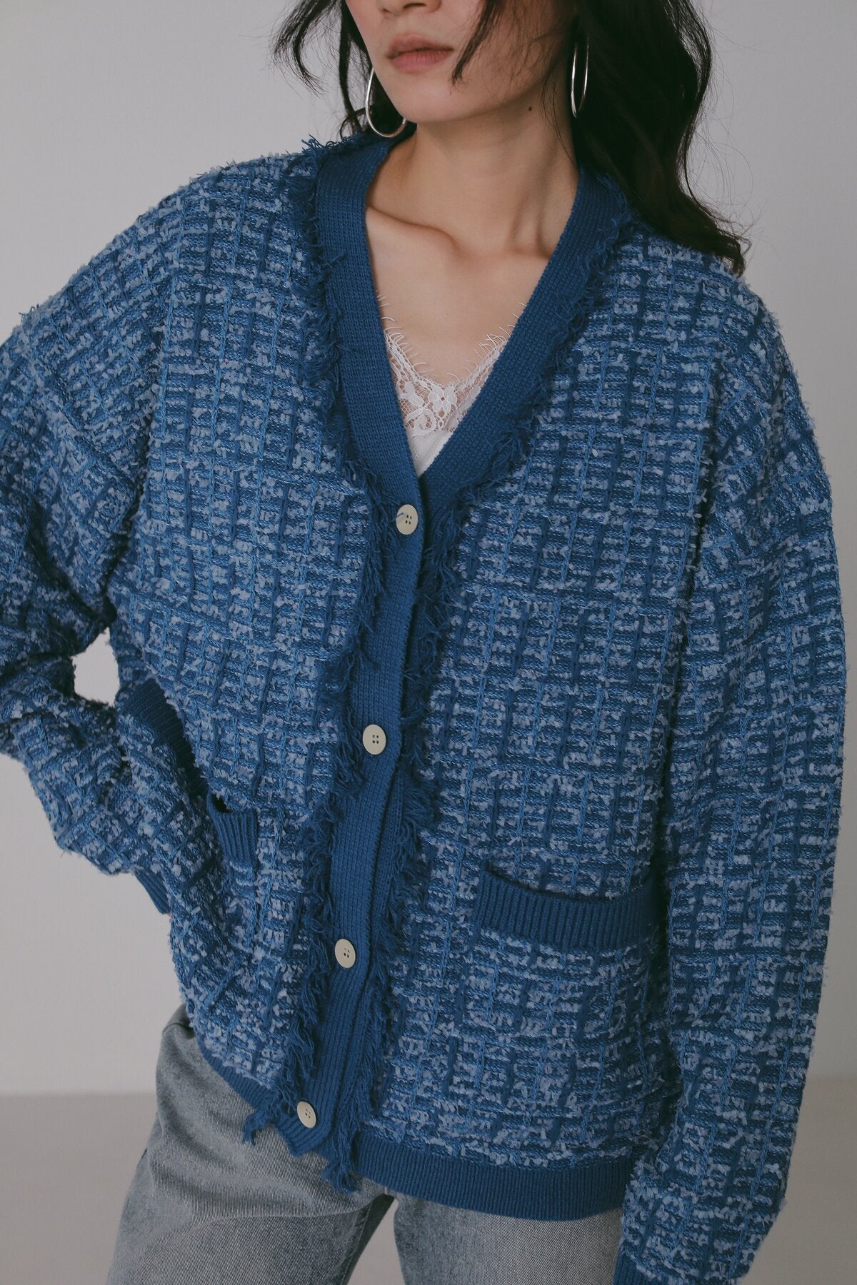 【CHIGNON 2027 PRE-SPRING】チェックツイードニットCD - 12月中旬頃発送 - Champdelarose