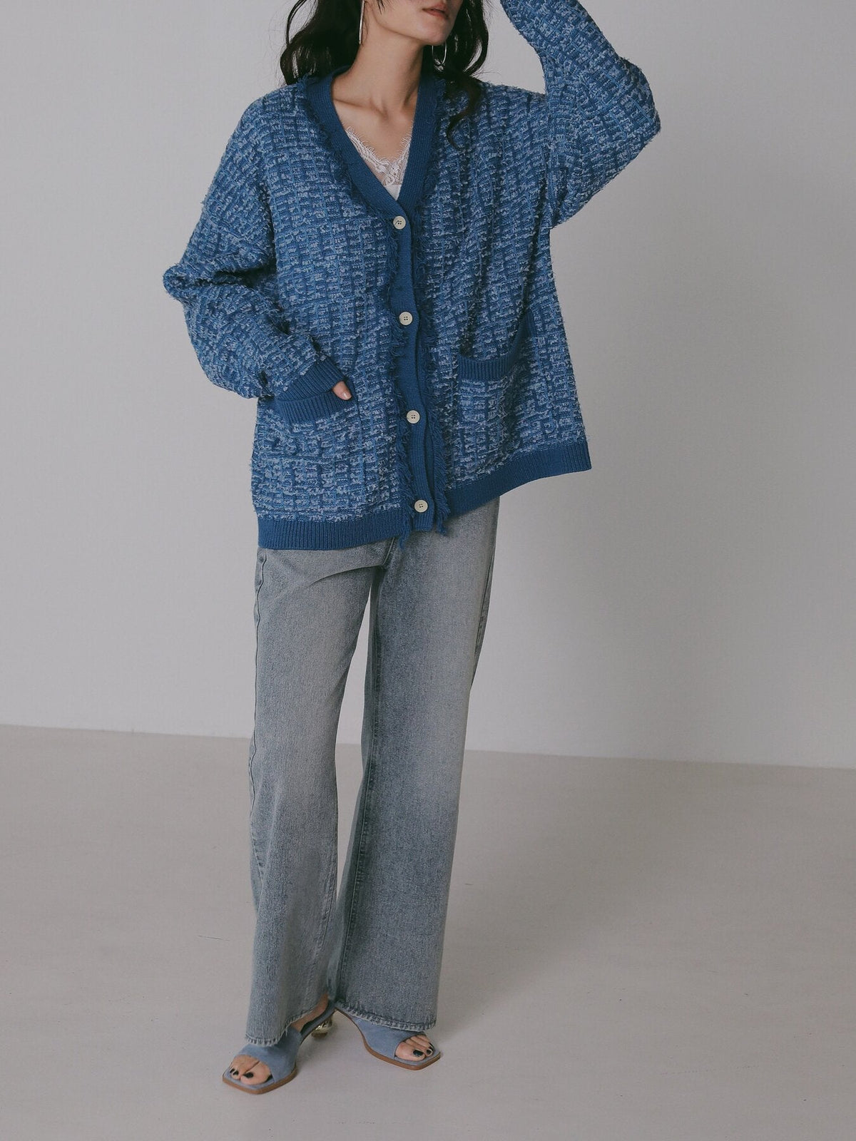 【CHIGNON 2027 PRE-SPRING】チェックツイードニットCD - 12月中旬頃発送 - Champdelarose