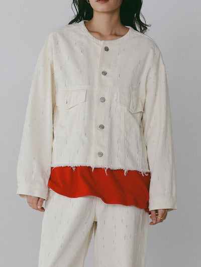 【CHIGNON 2027 PRE-SPRING】クラッシュクロップドJK - 12月中旬頃発送 - Champdelarose