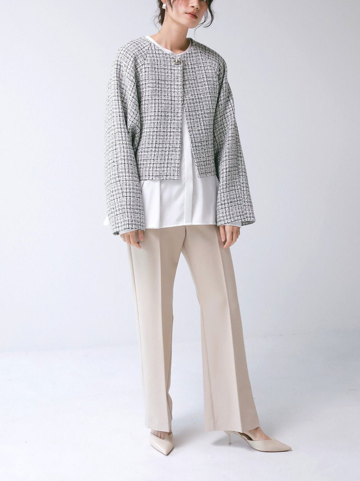 【CHIGNON 2027 PRE-SPRING】ミニマルツィードJK - 12月下旬頃発送 - Champdelarose
