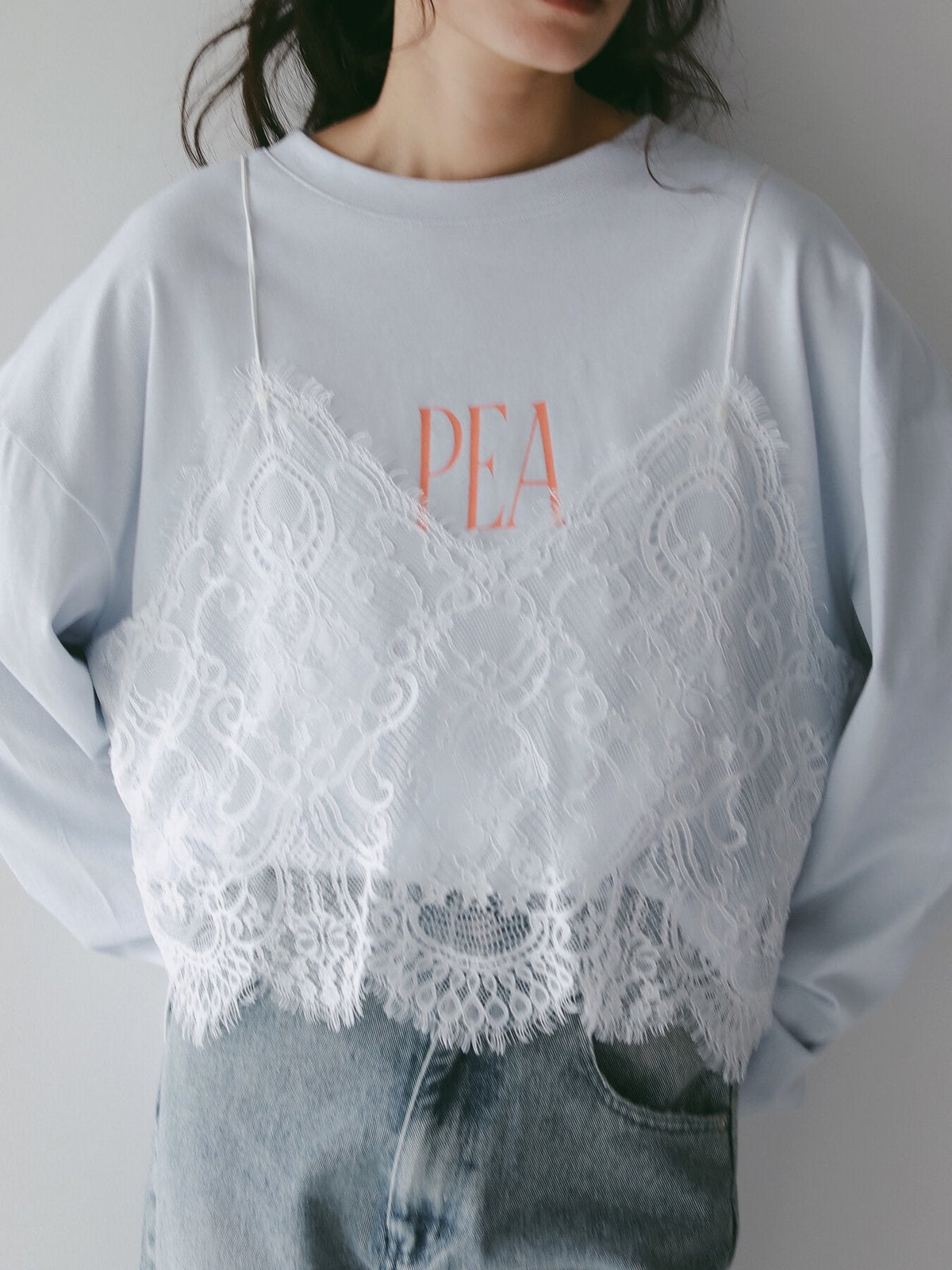 【CHIGNON 2027 PRE-SPRING】"PEANUTS"ロゴロンTEE - 12月中旬頃発送 - Champdelarose