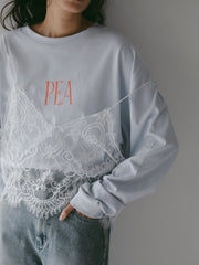 【CHIGNON 2027 PRE-SPRING】"PEANUTS"ロゴロンTEE - 12月中旬頃発送 - Champdelarose