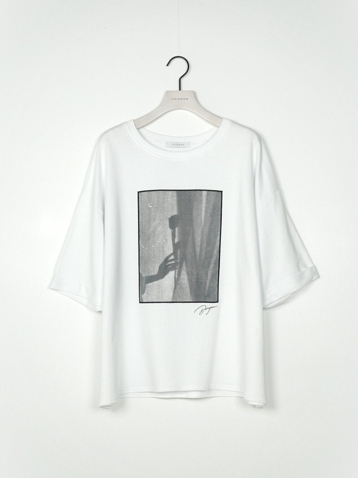 【CHIGNON 2027 PRE-SPRING】PHOTOオーガンジーミニ裏TEE - 12月中旬頃発送 - Champdelarose