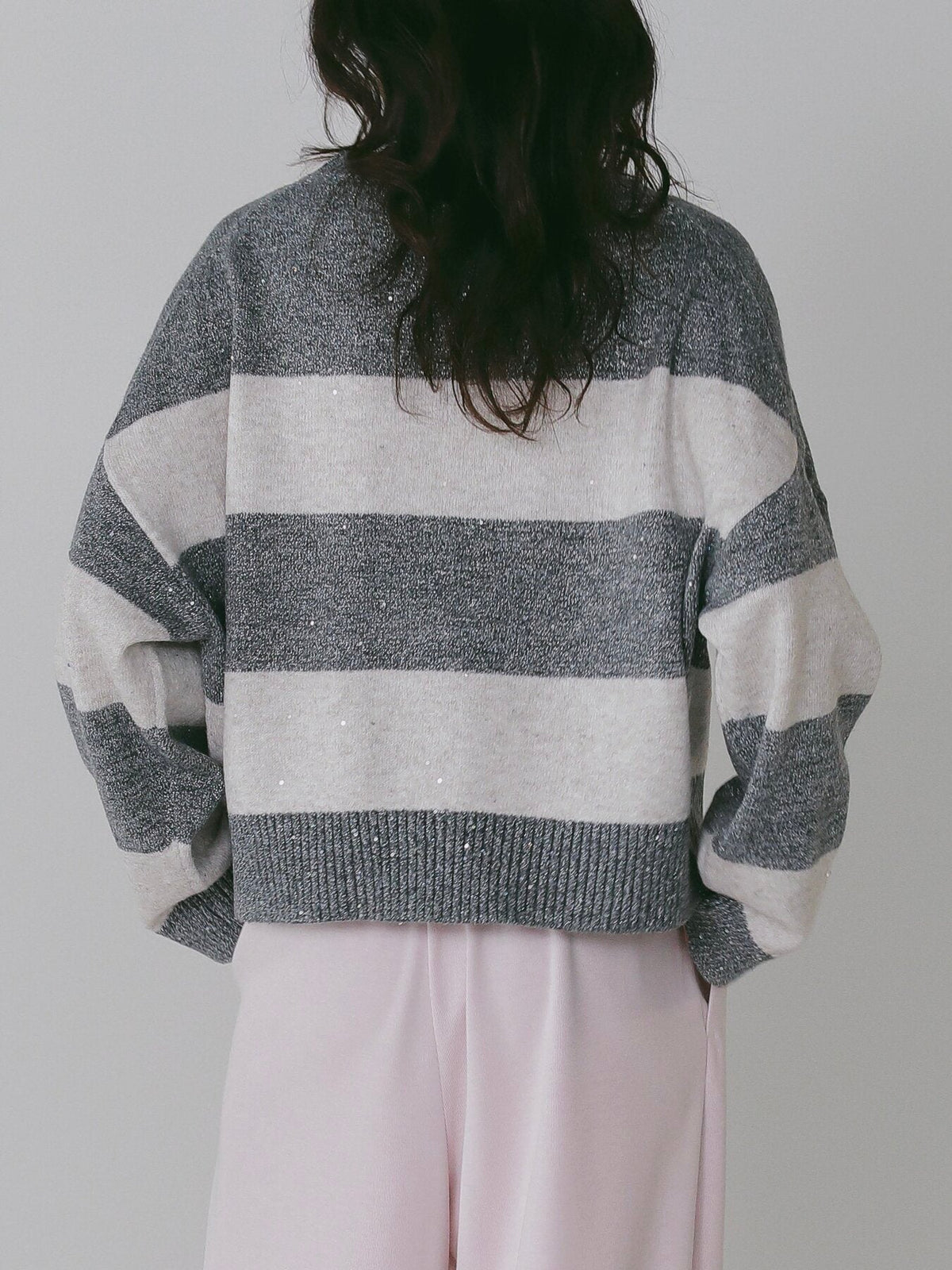 【CHIGNON 2027 PRE-SPRING】スパンコールボーダーニットPO - 12月中旬頃発送 - Champdelarose