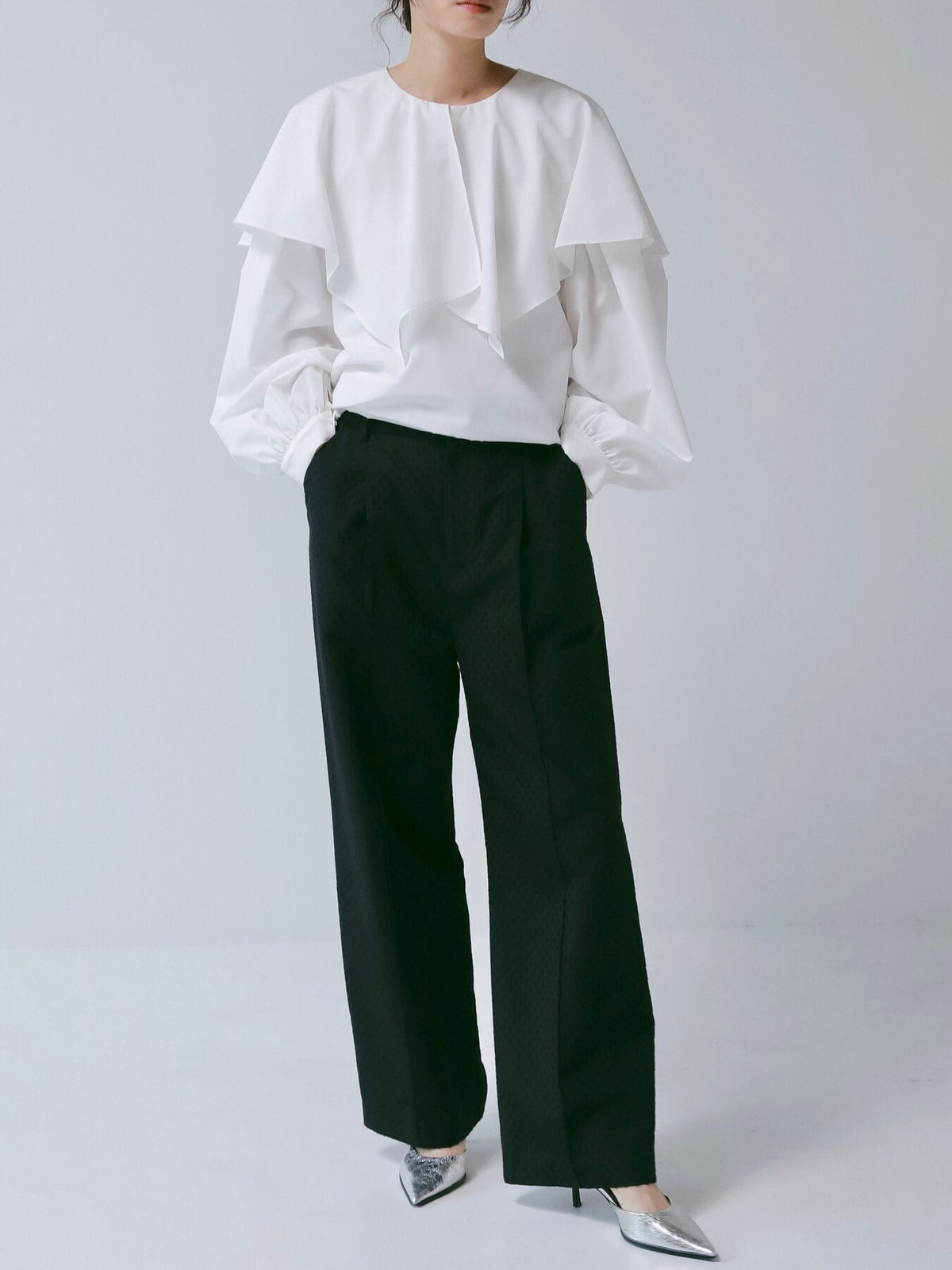 【CHIGNON 2027 PRE-SPRING】ドットジャカードタックPT - 12月下旬頃発送 - Champdelarose