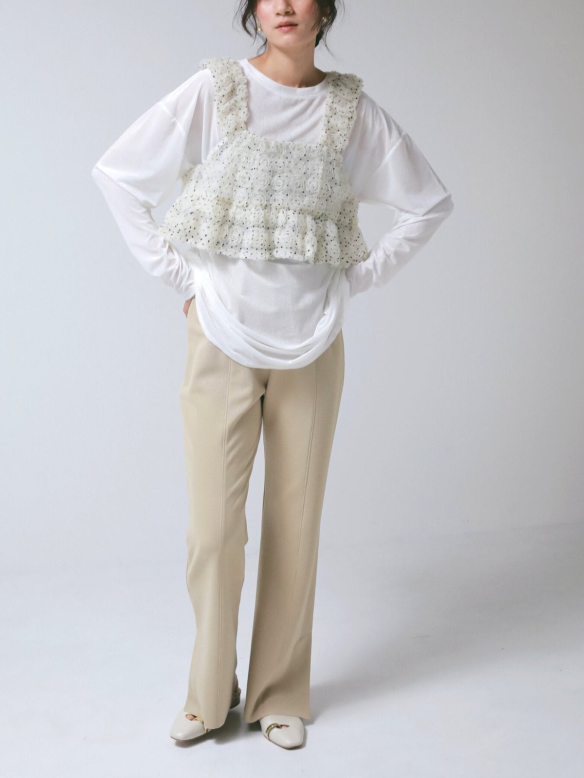 【CHIGNON 2027 PRE-SPRING】ソフトリブフレアPT - 12月中旬頃発送 - Champdelarose