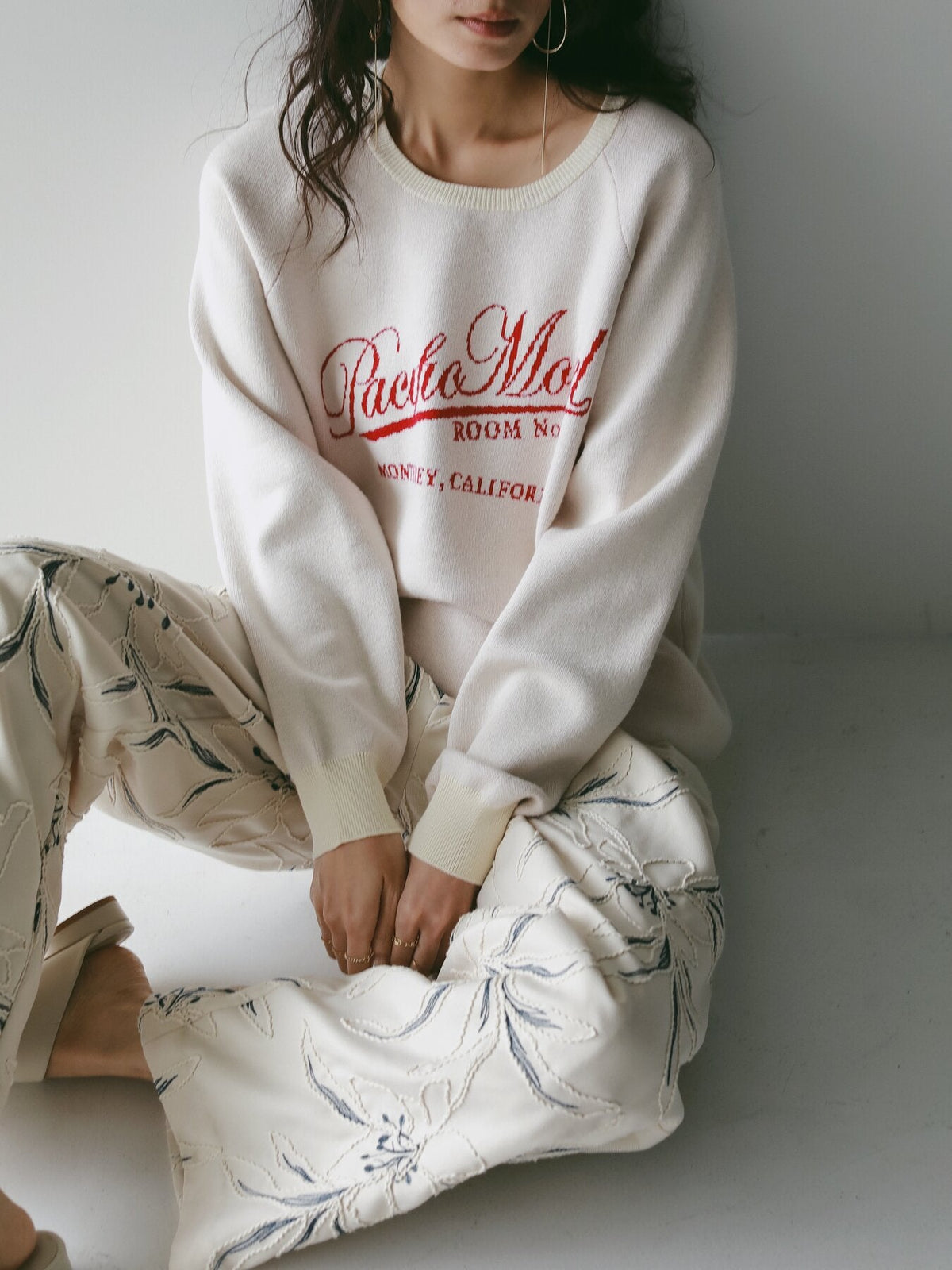【CHIGNON 2027 PRE-SPRING】コードフラワー刺繍PT - 12月中旬頃発送 - Champdelarose