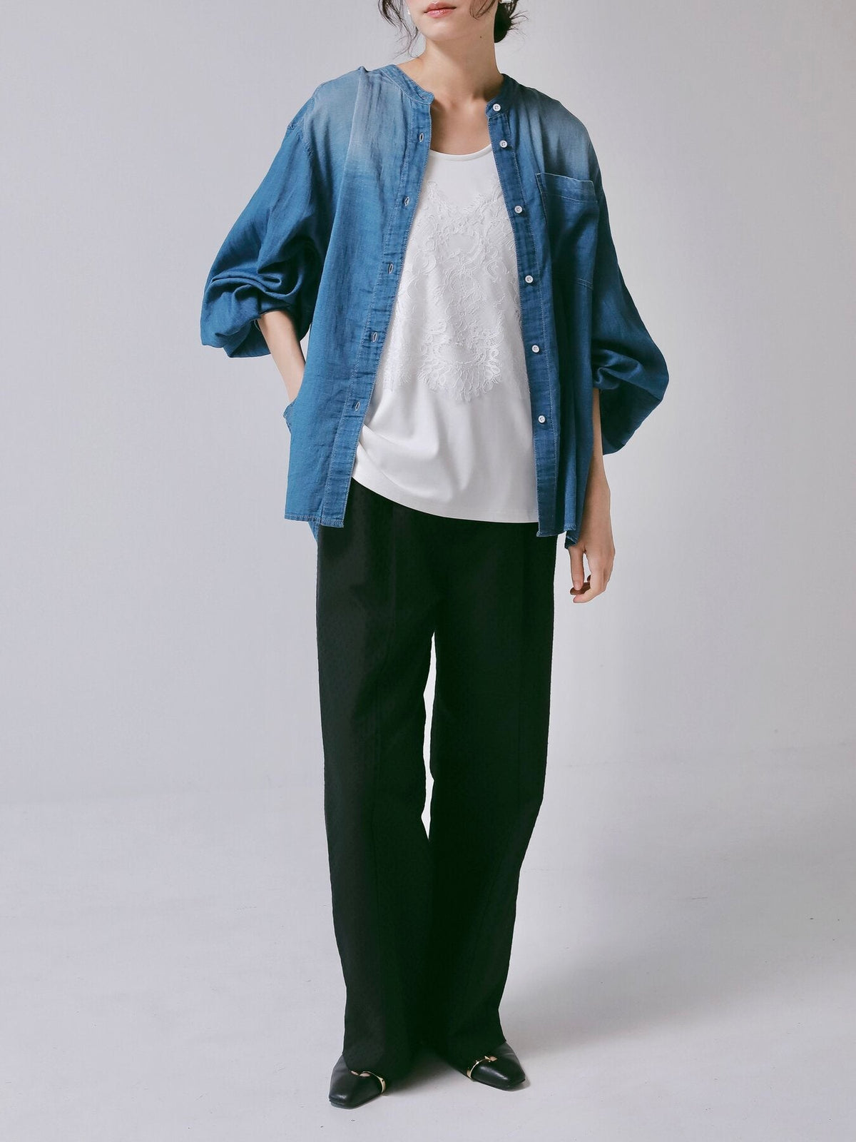 【CHIGNON 2027 PRE-SPRING】ドットジャカードタックPT - 12月下旬頃発送 - Champdelarose