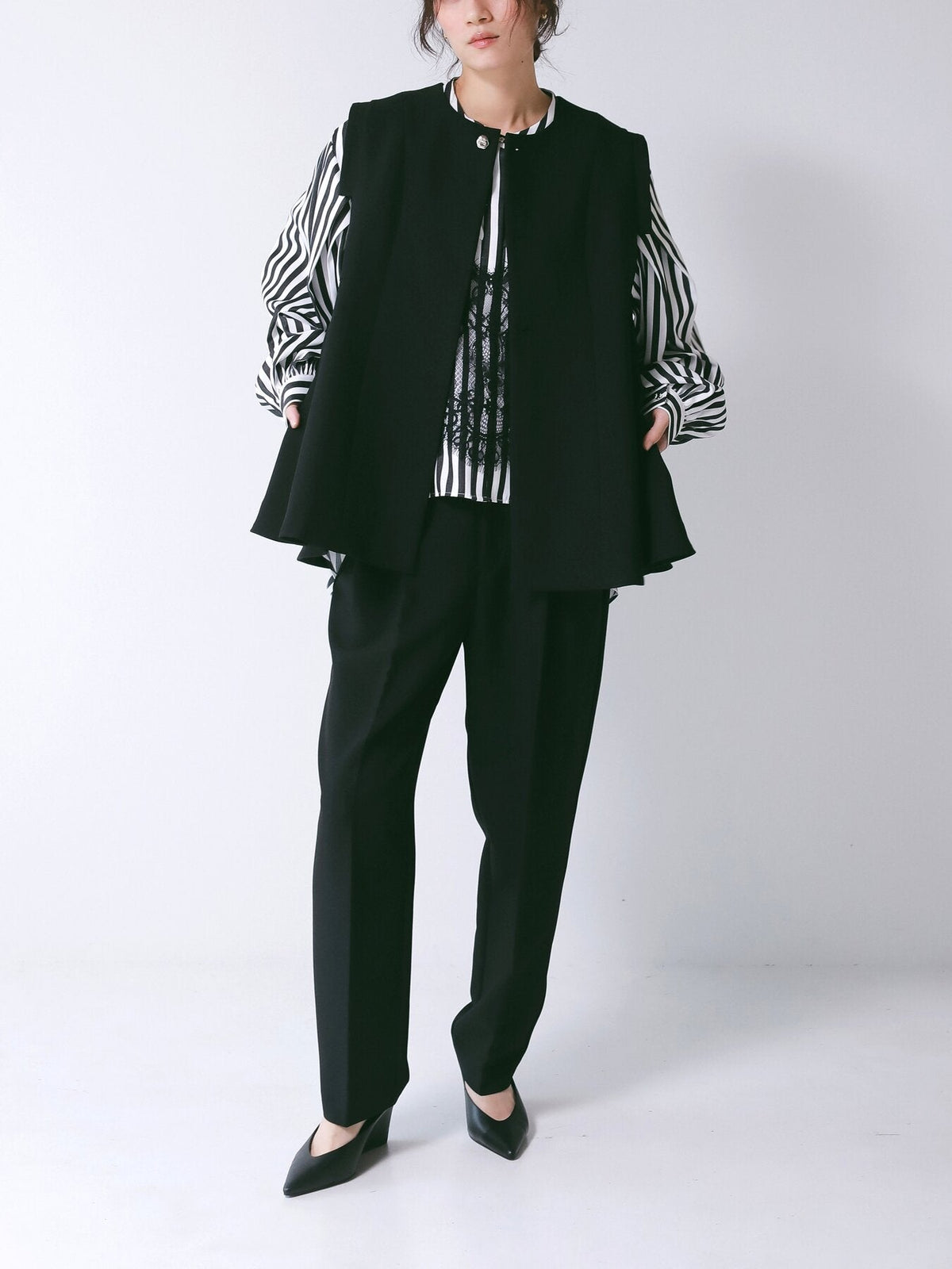 【CHIGNON 2027 PRE-SPRING】ストライプイレヘムSH - 12月下旬頃発送 - Champdelarose