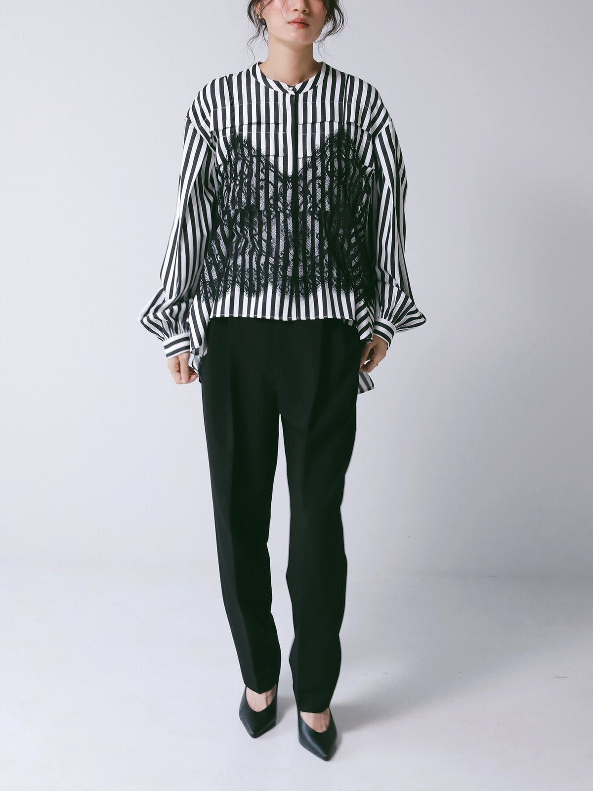 【CHIGNON 2027 PRE-SPRING】ストライプイレヘムSH - 12月下旬頃発送 - Champdelarose